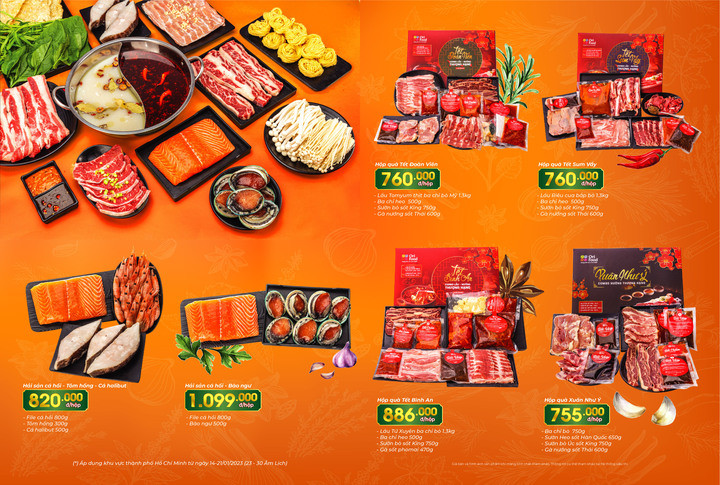 Thực phẩm cao cấp heo, bò, tôm, cá, bào ngư... lần đầu được đưa vào giỏ quà Tết - 3