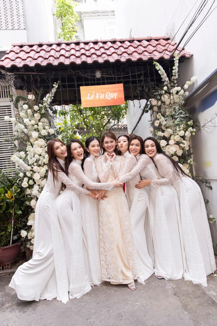 Minh Tú, Khánh Vân, Chế Nguyễn Quỳnh Châu... làm phù dâu cho Á hậu Thùy Dung - 3