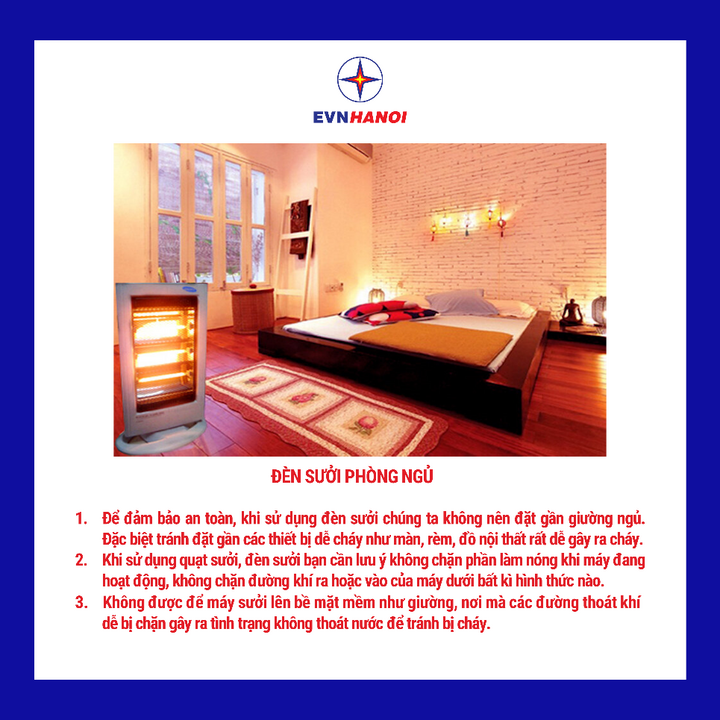 Hướng dẫn sử dụng an toàn các thiết bị điện sưởi ấm trong mùa lạnh - 3