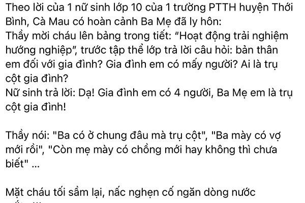Thầy giáo phải xin lỗi vì gọi 'mày', nói chuyện tế nhị của gia đình nữ sinh - 1