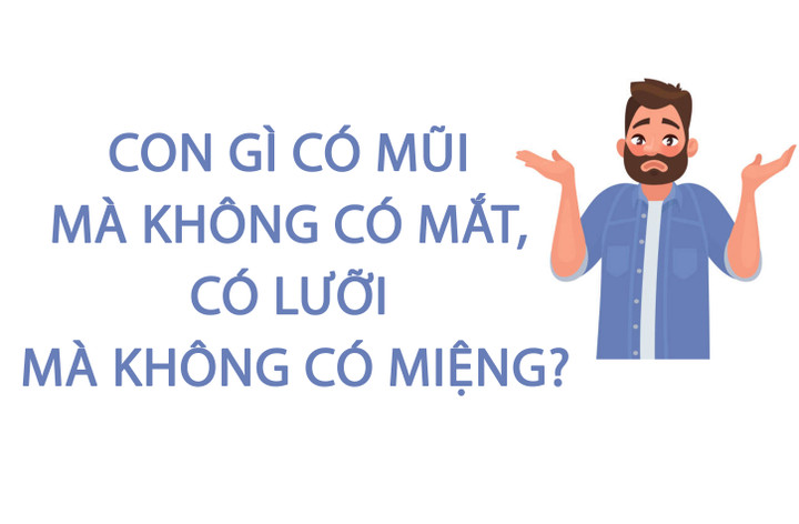 Con gì có mũi mà không có mắt, có lưỡi mà không có miệng? - 1