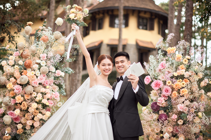 Ảnh: Tiệc cưới riêng tư của Á hậu Thuỳ Dung và ông xã soái ca tại Đà Lạt - 8