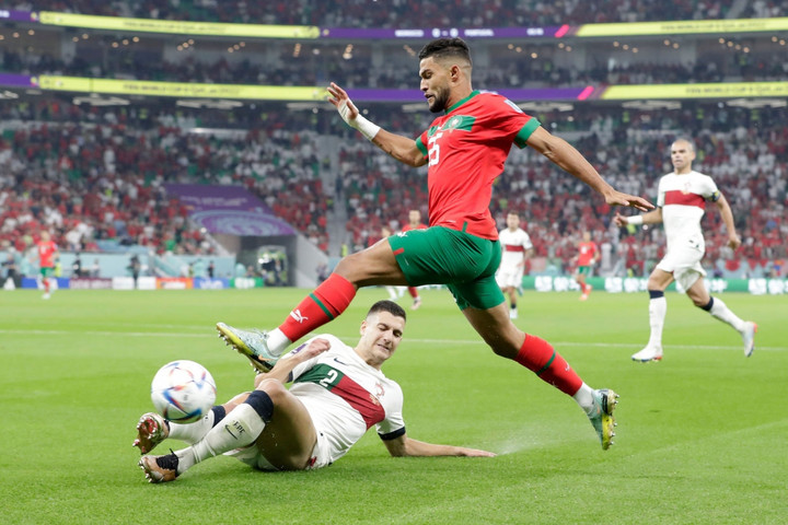 Trực tiếp bóng đá Maroc 1-0 Bồ Đào Nha: Thẻ đỏ phút bù giờ - 7