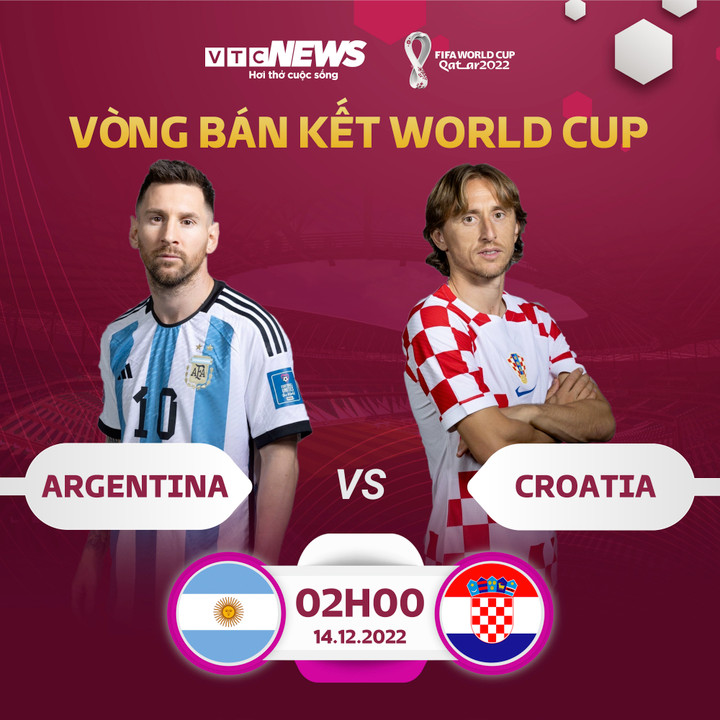 Lịch thi đấu World Cup 2022 hôm nay 13/12: Argentina vs Croatia - 1