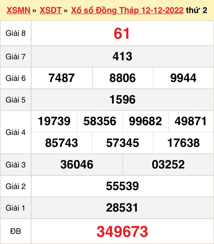 Kết quả xổ số Đồng Tháp hôm nay 19/12 - XSDT 19/12/2022 - 1