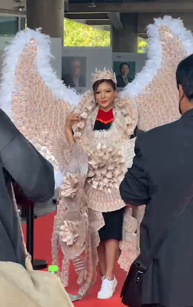 Nữ sinh khoác cánh thiên thần làm từ tiền giấy trị giá 1,3 tỷ dự lễ tốt nghiệp - 2