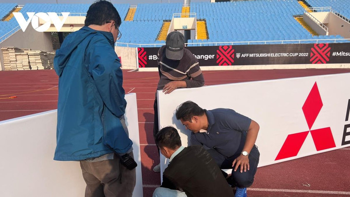 Khung thành sân Mỹ Đình được gia cố trước trận Việt Nam vs Malaysia - 6