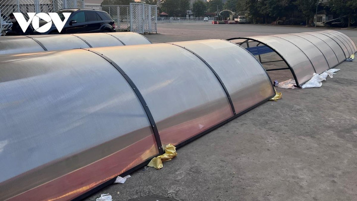 Khung thành sân Mỹ Đình được gia cố trước trận Việt Nam vs Malaysia - 8