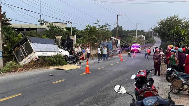 Tạm giữ tài xế xe tải lấn làn tông chết 2 mẹ con ở Bình Dương - 1