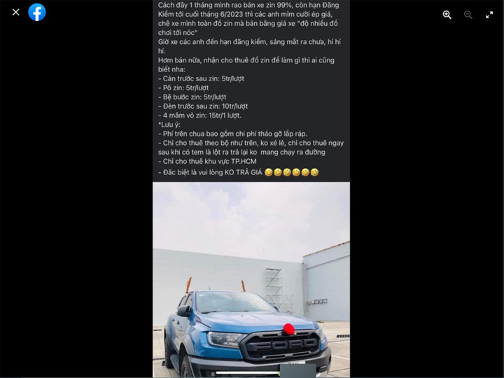 Kiếm tiền triệu từ dịch vụ cho thuê đồ 'zin' để đi đăng kiểm ô tô ở TP.HCM - 1