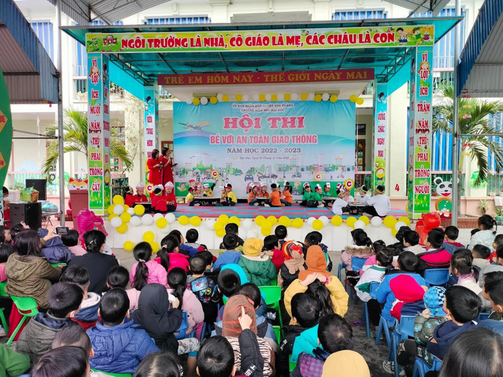 Hải Dương: Trường mầm non Đại Đức tổ chức hội thi 'Bé với an toàn giao thông' - 1