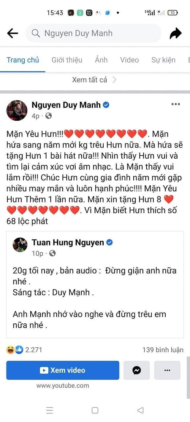 Sau nhiều năm bị 'trêu', Tuấn Hưng ra mắt ca khúc mới do Duy Mạnh sáng tác - 2