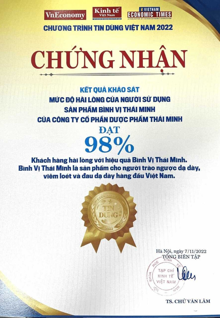 Thực phẩm bảo vệ sức khỏe Bình Vị Thái Minh được 98% người dùng hài lòng - 1