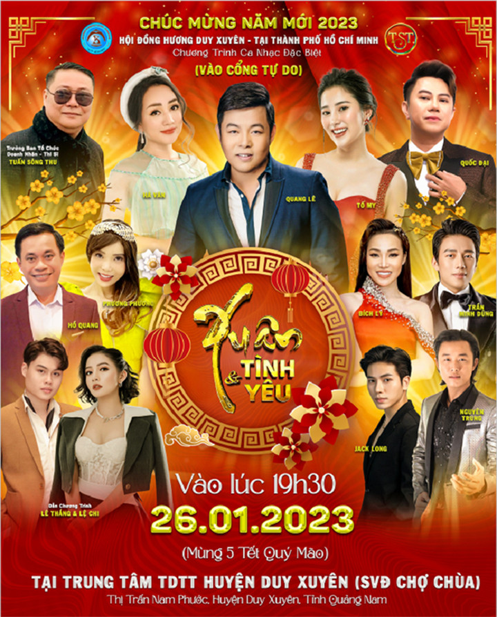 Đêm nhạc 'Xuân và tình yêu' mở cửa tự do cho người dân Duy Xuyên, Quảng Nam - 1