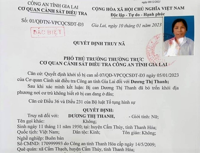 Truy nã đặc biệt cụ bà vay 19 tỷ đồng rồi bỏ trốn biệt tích - 1