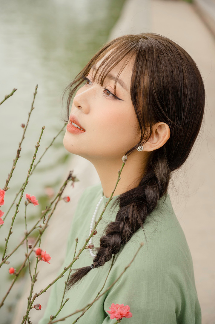 Á hậu Hoa Đan kể kỷ niệm vui khi ra Hà Nội chụp áo dài ngày giáp Tết - 5