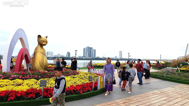 Dòng người đổ về đường hoa xuân Đà Nẵng chụp ảnh ngày 30 Tết - 8