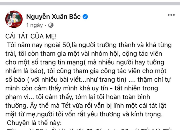 Xuân Bắc kể chuyện 'con chê bánh chưng bị tát', cộng đồng mạng phản ứng gay gắt - 1