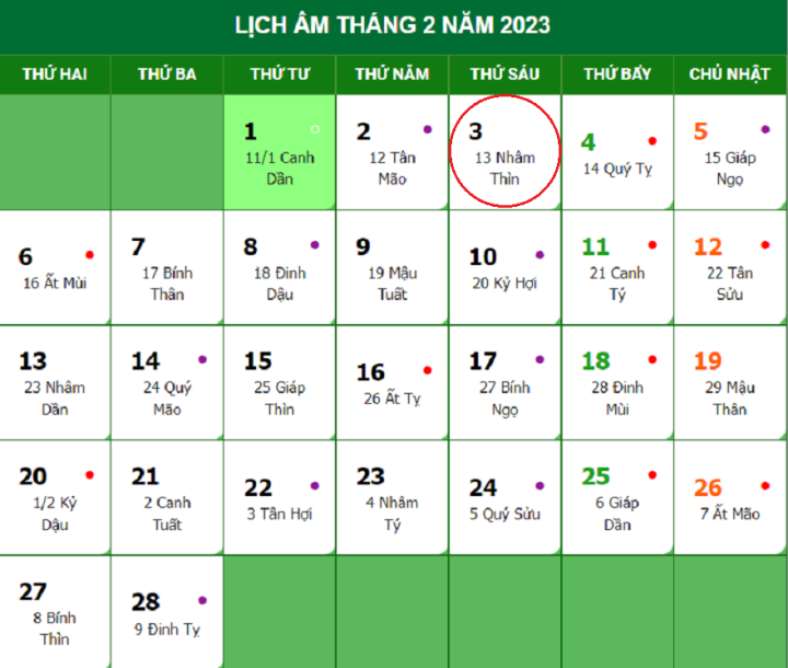 Mùng 3/2/2023 dương là bao nhiêu âm? Giải đáp chi tiết và ứng dụng thực tiễn