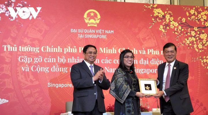 Thủ tướng gặp Đại sứ quán và cộng đồng Việt Nam tại Singapore - 6