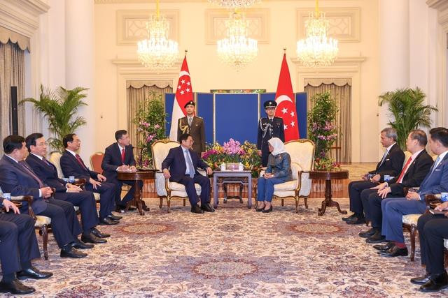 Thủ tướng Phạm Minh Chính hội kiến Tổng thống Singapore Halimah Yacob - Ảnh 2. Thủ tướng Phạm Minh Chính hội kiến Tổng thống Singapore Halimah Yacob - 2