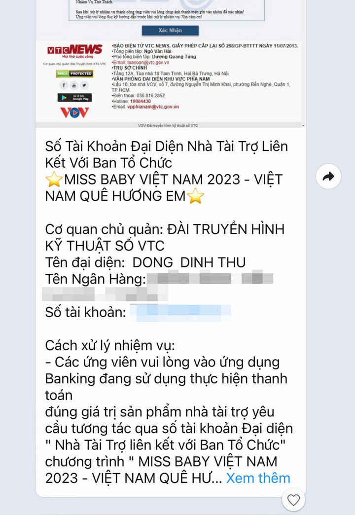 Fanpage mạo danh Đài VTC, Báo VTC News để lừa tuyển người mẫu nhí - 4