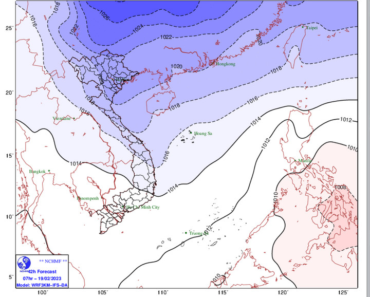 Dự báo thời tiết ngày 18/2: Không khí lạnh ảnh hưởng yếu đến Bắc Bộ - 1
