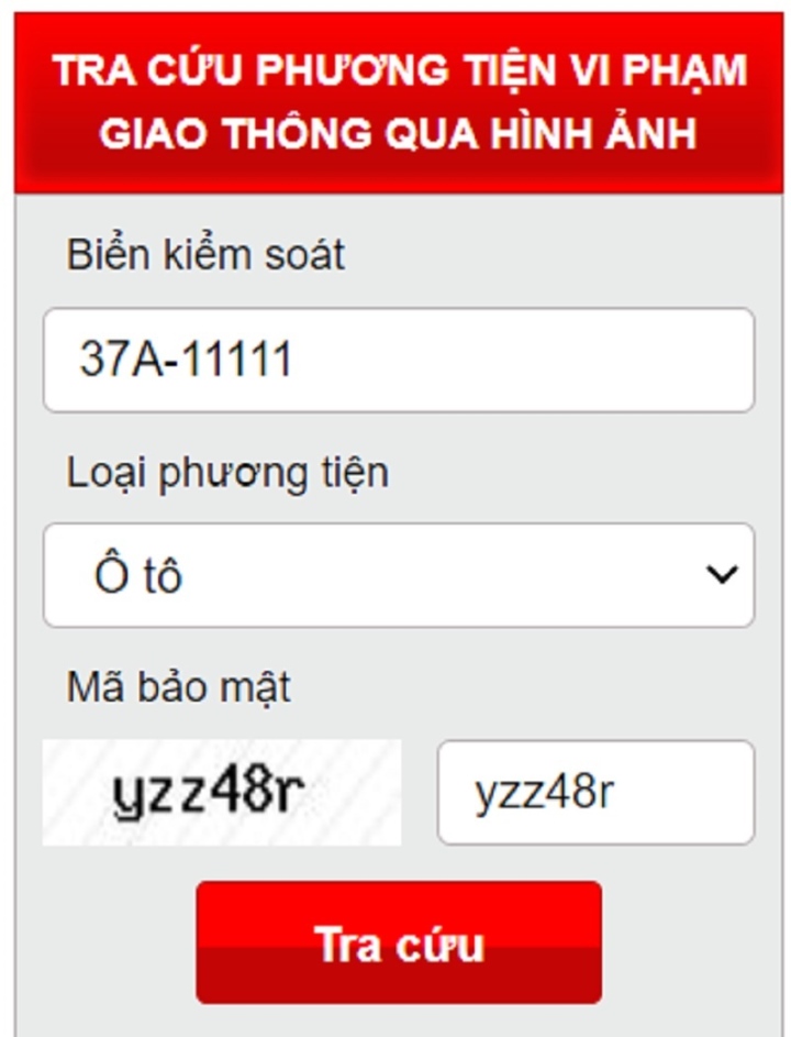 Hướng dẫn cách tra cứu ô tô bị phạt nguội theo biển số xe - 2