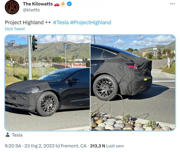 Lộ diện thiết kế mới của Tesla Model 3 bản nâng cấp - 2