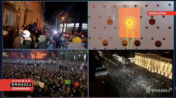 Phe đối lập bao vây Quốc hội Gruzia, đụng độ dữ dội với cảnh sát - 2