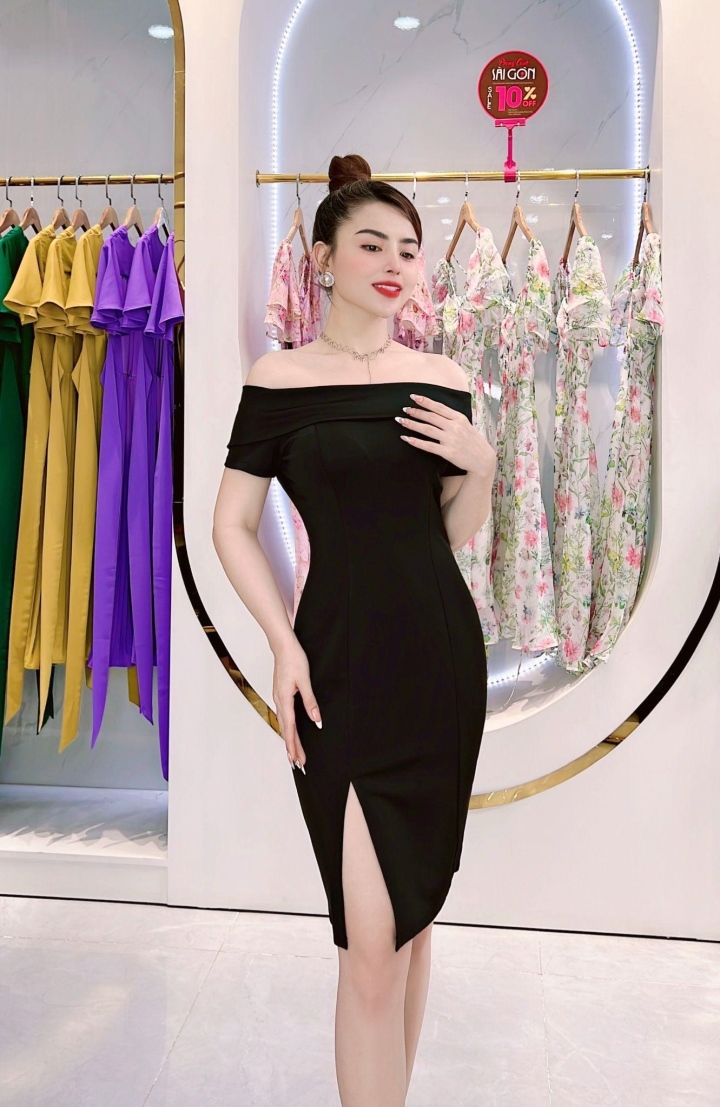 Váy quây spa lụa phi bóng sài gòn mềm đẹp may nơ | Shopee Việt Nam