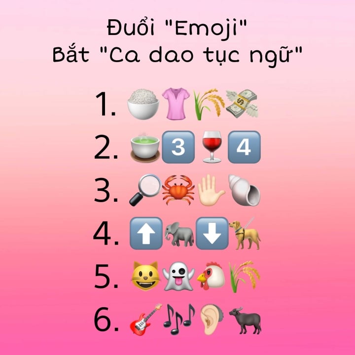 Thử thách nhìn Emoji đoán ca dao tục ngữ: Vừa quen vừa lạ, bạn có giải mã được? - 1