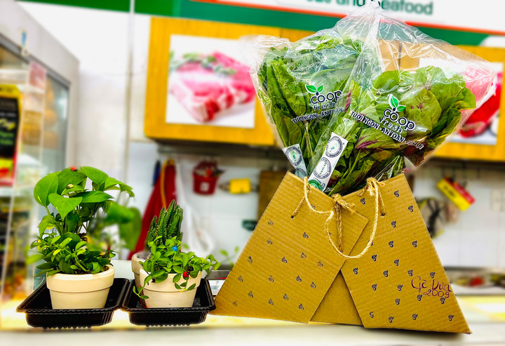 Hưởng ứng chiến dịch Giờ Trái đất, Co.op Food sáng tạo túi giấy cho khách hàng - 1