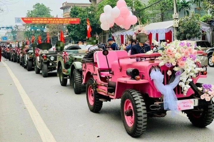 Đoàn xe Jeep 'diễu hành' rước dâu ở Thái Nguyên: Tạm giữ 6 xe đục số khung - 1