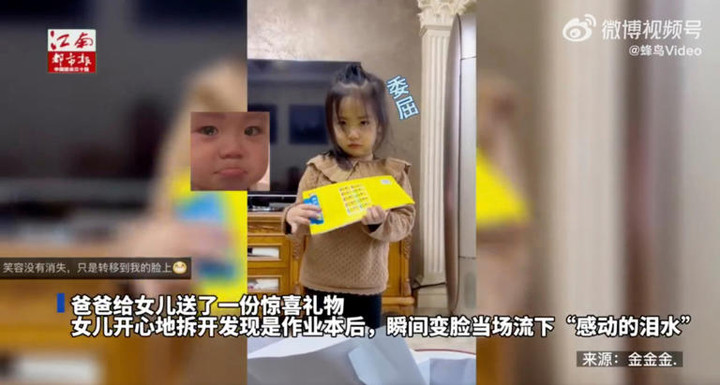 Mở món quà bố tặng, cô bé hào hứng rồi bật khóc khi thấy thứ bên trong - 2