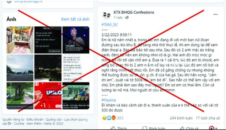 Nữ sinh bị tấn công tình dục khi đi bộ trong khuôn viên ĐHQG TP.HCM là tin giả - 1