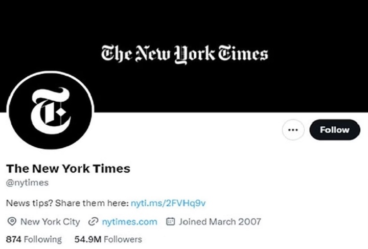 Lý do báo New York Times mất tích xanh Twitter  - 1