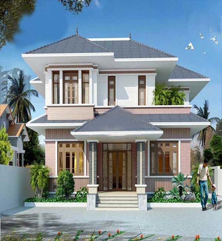 Những mẫu nhà 2 tầng mái thái ở nông thôn khó rời mắt - 6