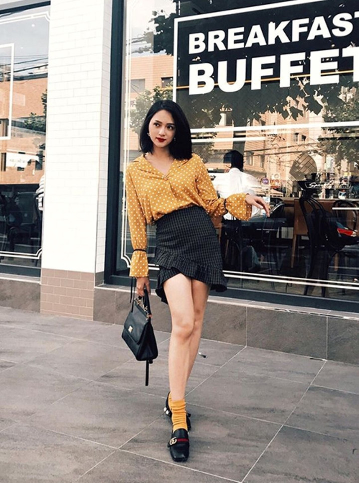 Cách phối đồ màu vàng đẹp khác lạ như các sao Việt - 3