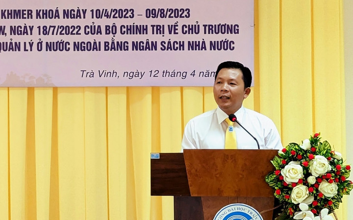 Trường Đại học Trà Vinh Khai giảng lớp bồi dưỡng Tiếng Khmer cho cán bộ - 4