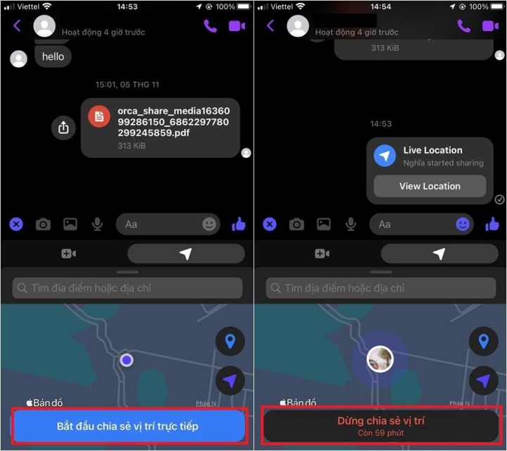 Cách chia sẻ vị trí trên Messenger đơn giản nhất - 7