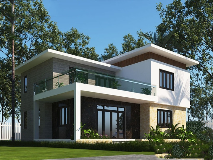 Tham khảo 10 mẫu nhà mái bằng nông thôn đẹp, giá rẻ - 10