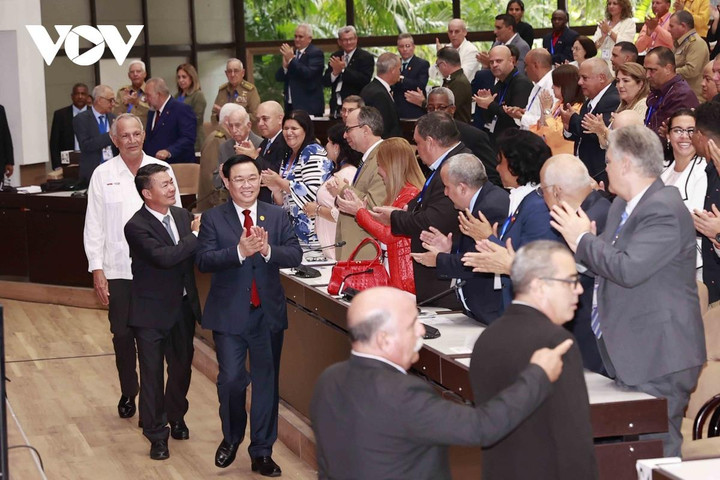 Chủ tịch Quốc hội Vương Đình Huệ phát biểu tại phiên họp toàn thể Quốc hội Cuba - 1