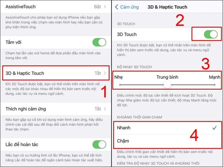 Hướng dẫn bật và tắt 3D Touch trên iPhone - 3