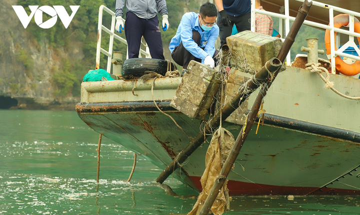 Thu gom 7.000m3 phao xốp trên vịnh Hạ Long - 7