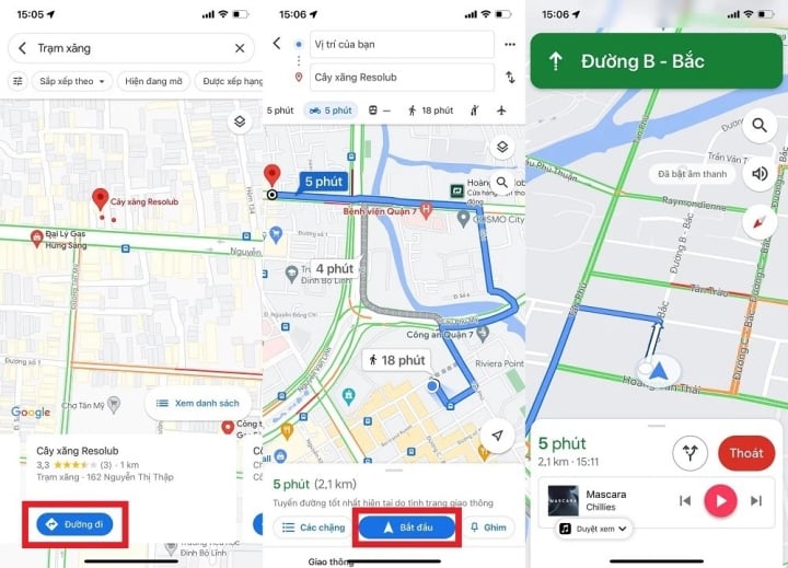 3 cơ hội lần cột xăng sớm nhất bởi Google Maps bên trên Smartphone tiện lợi nhất - 3