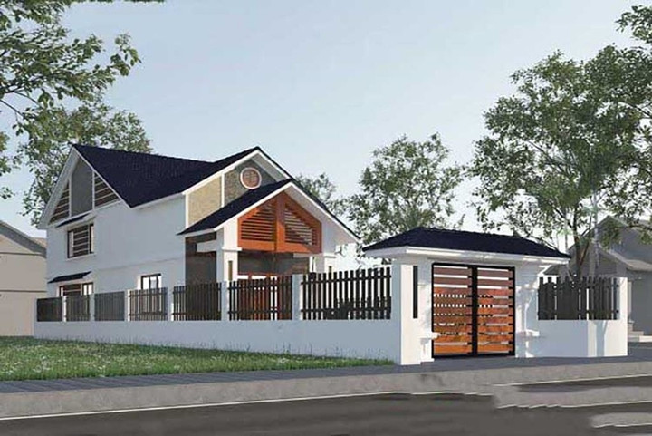 Những mẫu nhà cấp 4 gác lửng 4 phòng ngủ đơn giản, hiện đại - 3