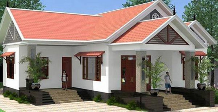 Những mẫu nhà cấp 4 gác lửng 4 phòng ngủ đơn giản, hiện đại - 7