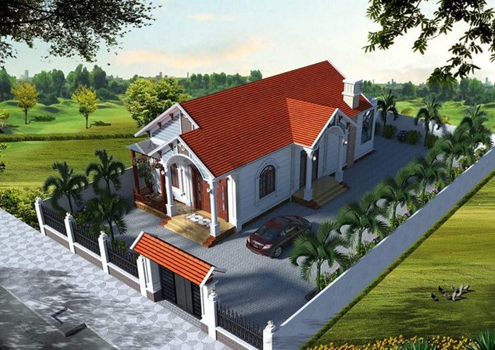 Những mẫu nhà cấp 4 gác lửng 4 phòng ngủ đơn giản, hiện đại - 8