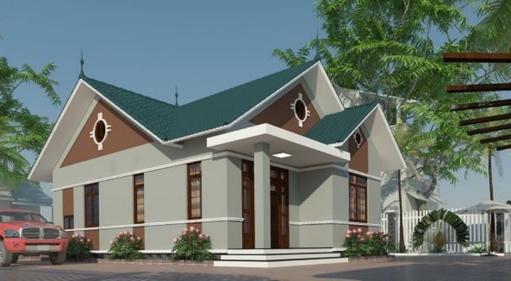 Loạt mẫu nhà cấp 4 gác lửng mái thái đang được ưa chuộng - 6